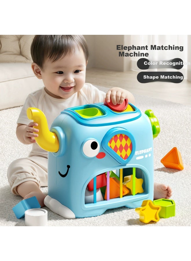 Xst Elephant Sesele Educational Toy Graphic Recognition Early Learning Cognitive Grasping 0-3 Years Shape Color Recognition Fun Baby Toy - Image 1
