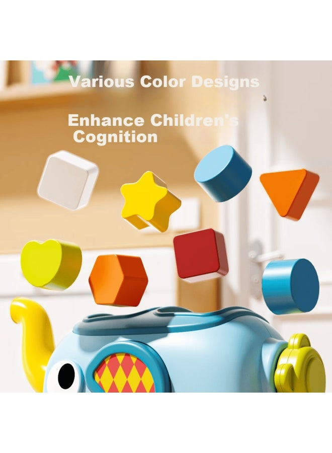 Xst Elephant Sesele Educational Toy Graphic Recognition Early Learning Cognitive Grasping 0-3 Years Shape Color Recognition Fun Baby Toy - Image 3