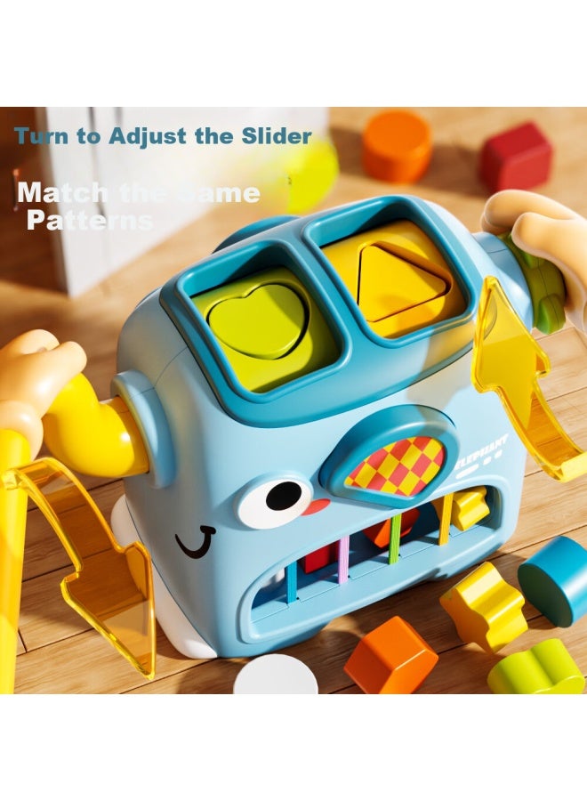 Xst Elephant Sesele Educational Toy Graphic Recognition Early Learning Cognitive Grasping 0-3 Years Shape Color Recognition Fun Baby Toy - Image 4