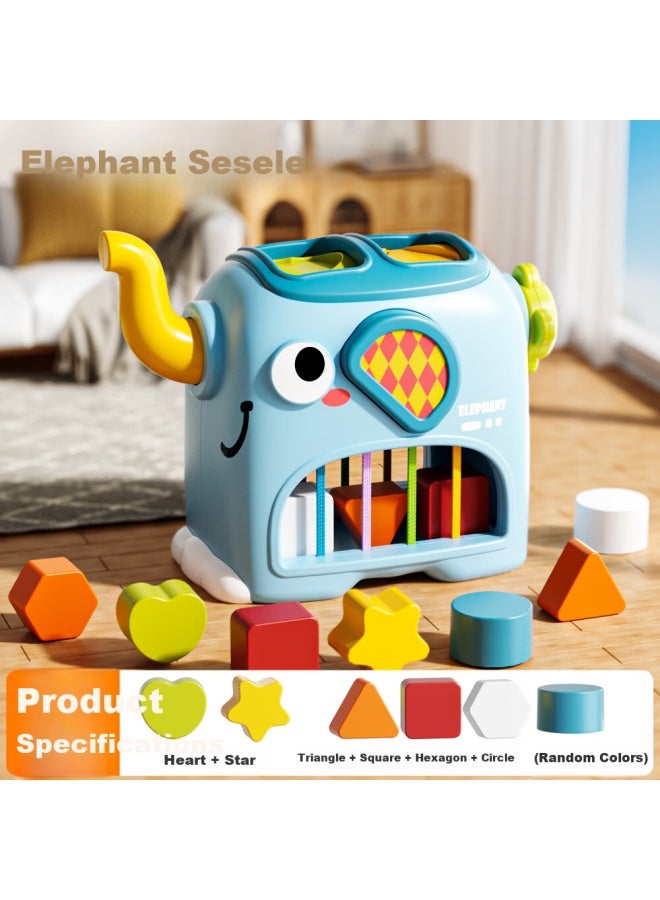 Xst Elephant Sesele Educational Toy Graphic Recognition Early Learning Cognitive Grasping 0-3 Years Shape Color Recognition Fun Baby Toy - Image 5