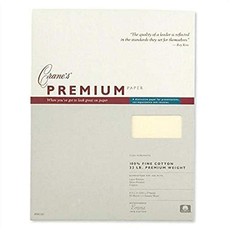 Crane Co Crane & Co. Cranes Premium Weight Ecruwhite, Uncoated, 8 1/2 X 11 Sheets (PS8116) - Image 3