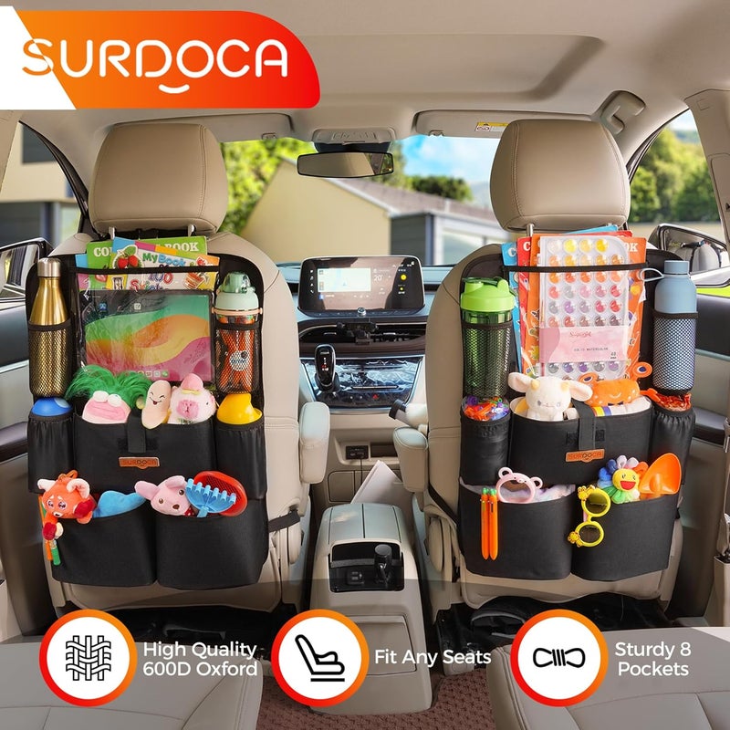 SURDOCA Upgraded Car Organizer with 11-in Touch Screen Tablet Holder and 8 Pockets - Image 4