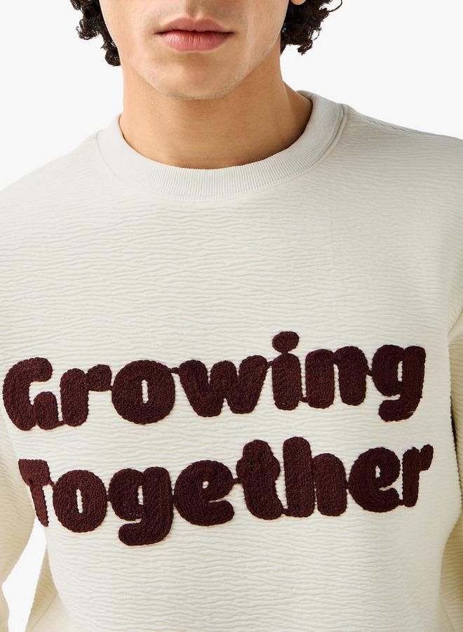 Lee Cooper Men Regular Fit Slogan Print Cotton Sweatshirt - Image 3