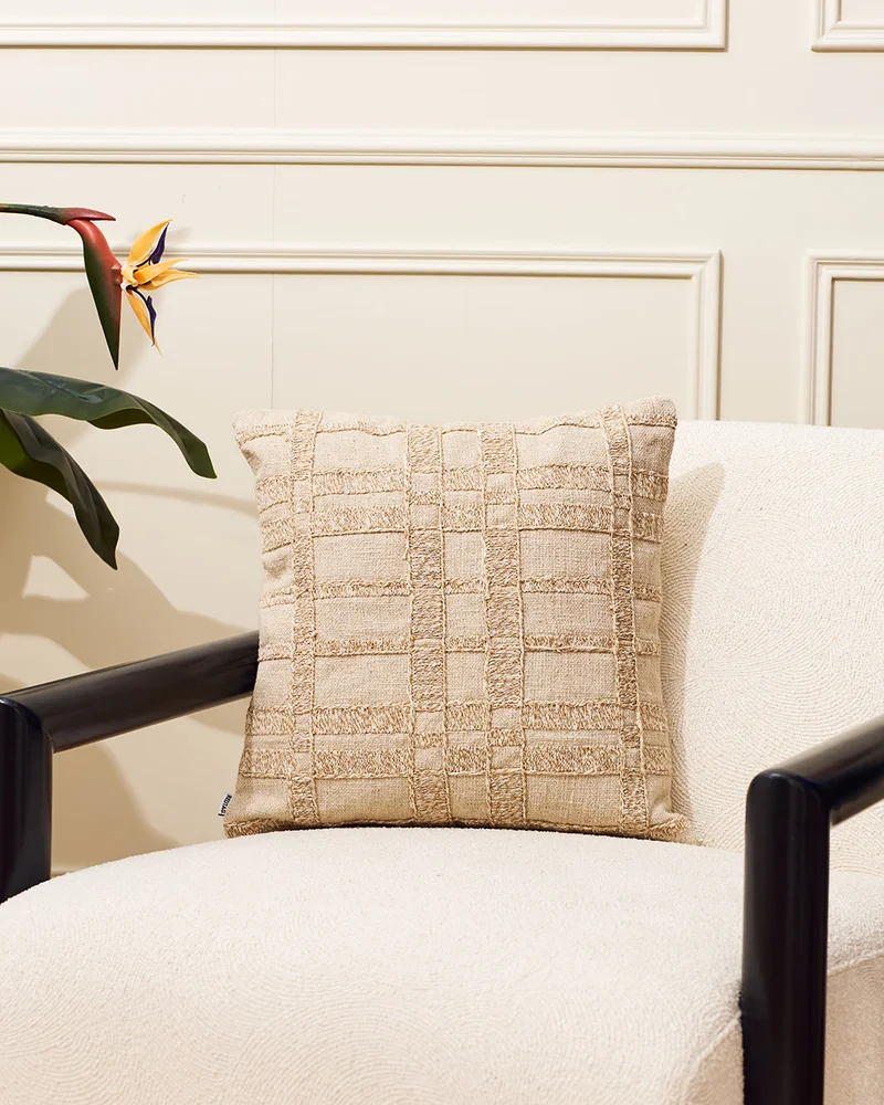 REDTAG Ivory Emboridered Cushion