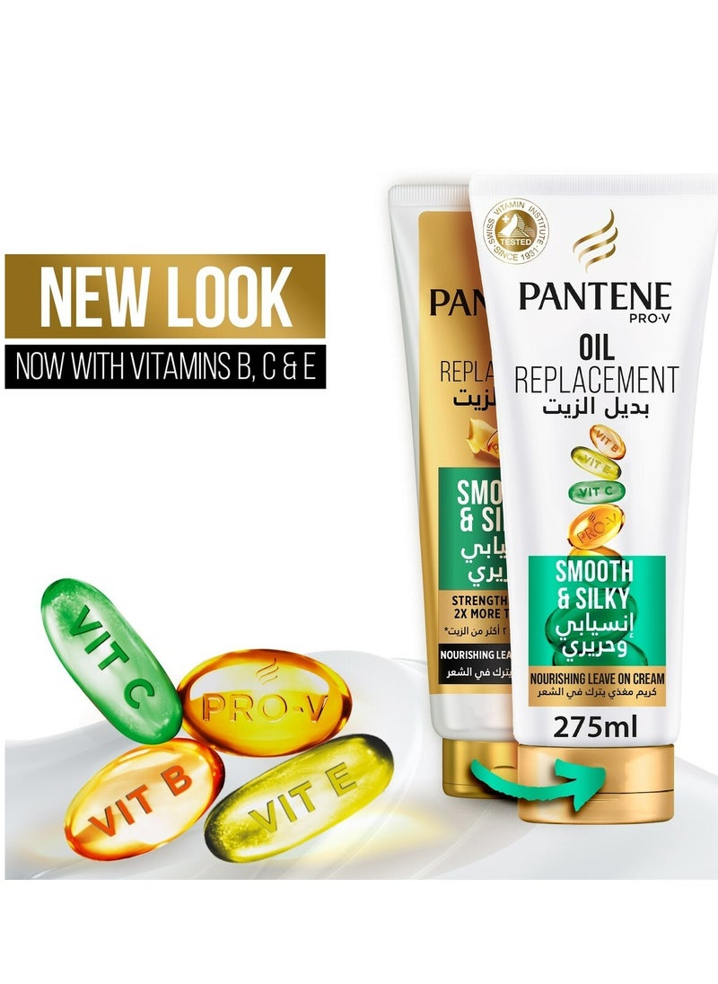 Pantene Pro-V Smooth & Silky Oil Replacement for Frizzy Hair Leave-In Conditioner 275ml