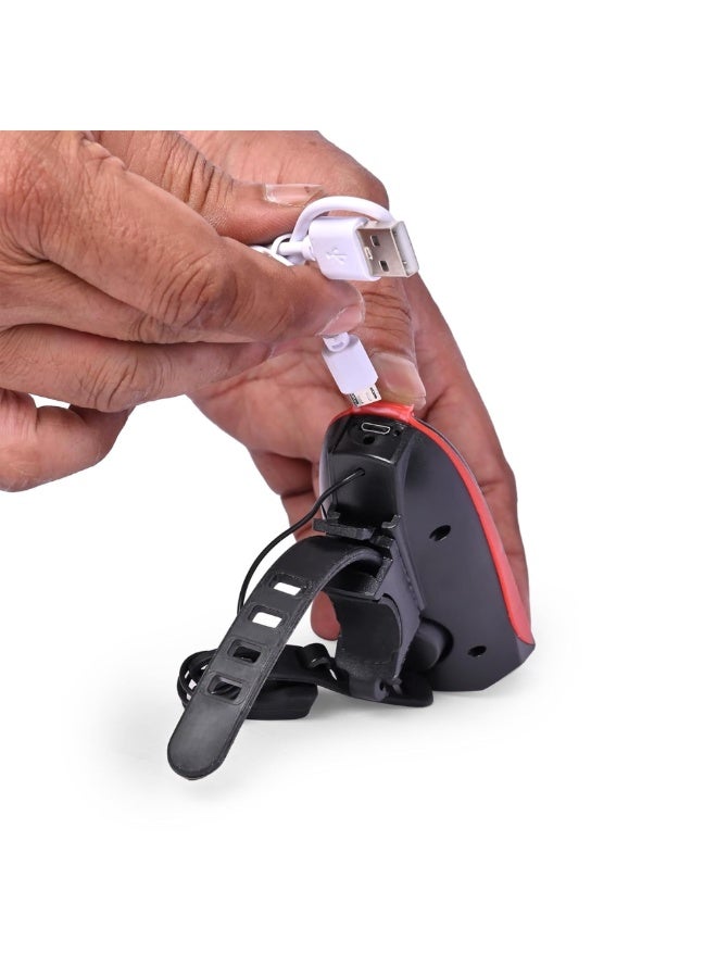 DAT Rechargeable Bike Light with Horn – Waterproof LED Bicycle Headlight with USB Charging & Loud Bell – Front Lamp with 3 Modes & Handlebar Mount for Night Riding & Safety - Image 5