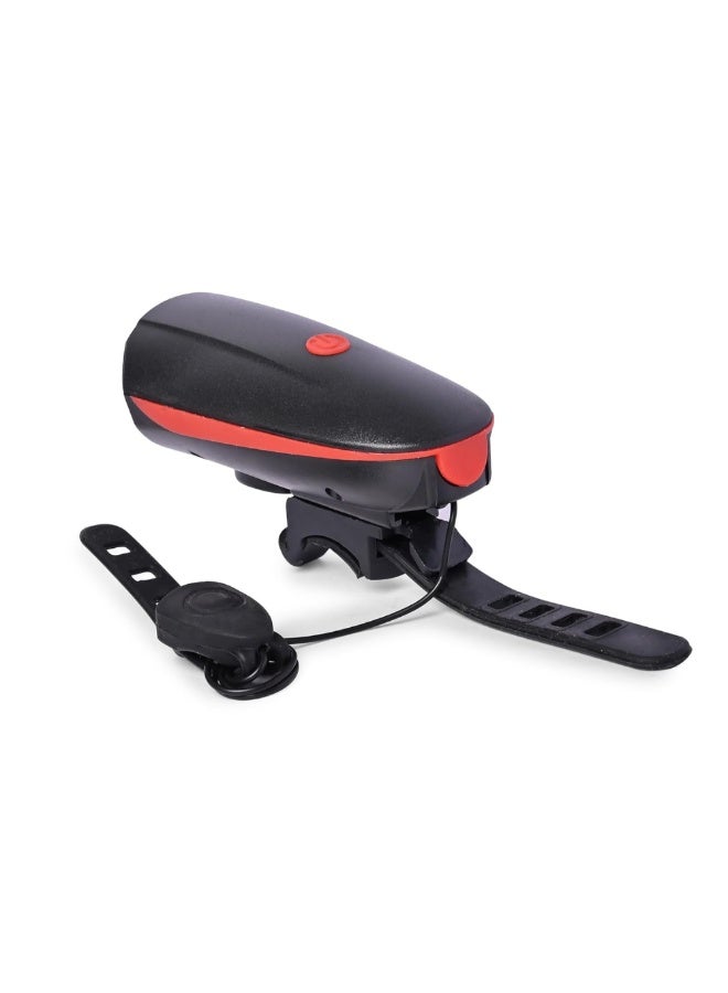 DAT Rechargeable Bike Light with Horn – Waterproof LED Bicycle Headlight with USB Charging & Loud Bell – Front Lamp with 3 Modes & Handlebar Mount for Night Riding & Safety - Image 3