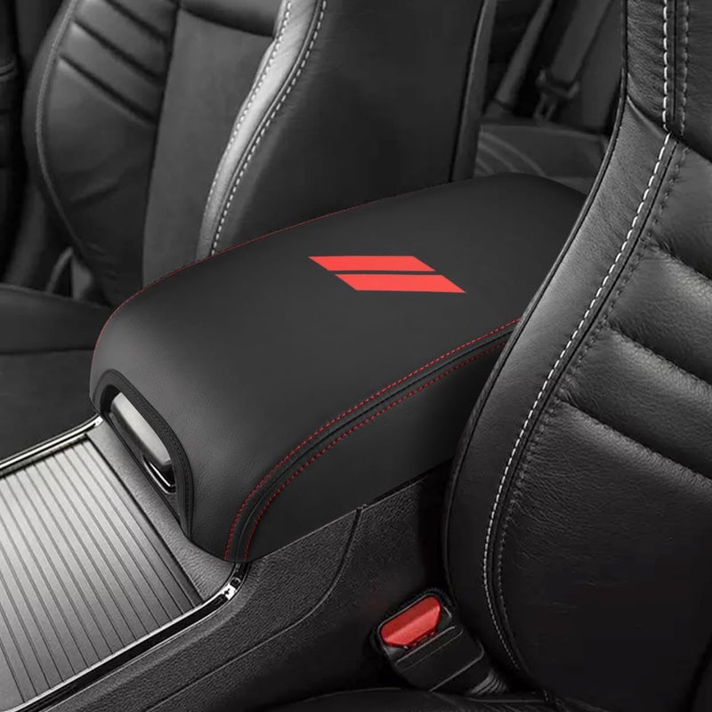 INTGET New Upgraded Center Console Cover for Dodge Charger Accessories 2011-2020 2021 2022 2023 for Chrysler 300 2015-2022 Leather Armrest Cover Console Lid Protector Cushion Pad - Image 1