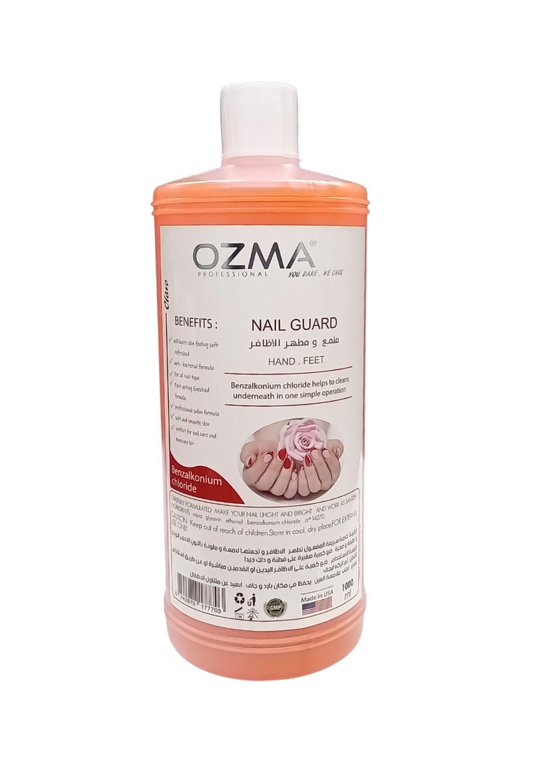 OZMA Clavo Benzalkonium Chloride Cuticle Tint   - effective nail Cleansing (Nail Guard) 1000 ML