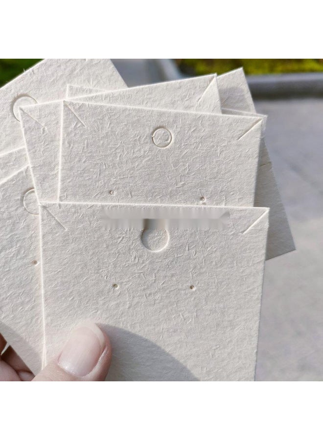 Vanilla Paper Blank Earring Card Earring Earring Ear Clip Ring Hairpin Necklace Jewelry Cardboard Jewelry Card-Color:No. 641 Earring Card [6x3.3] 100 Pieces