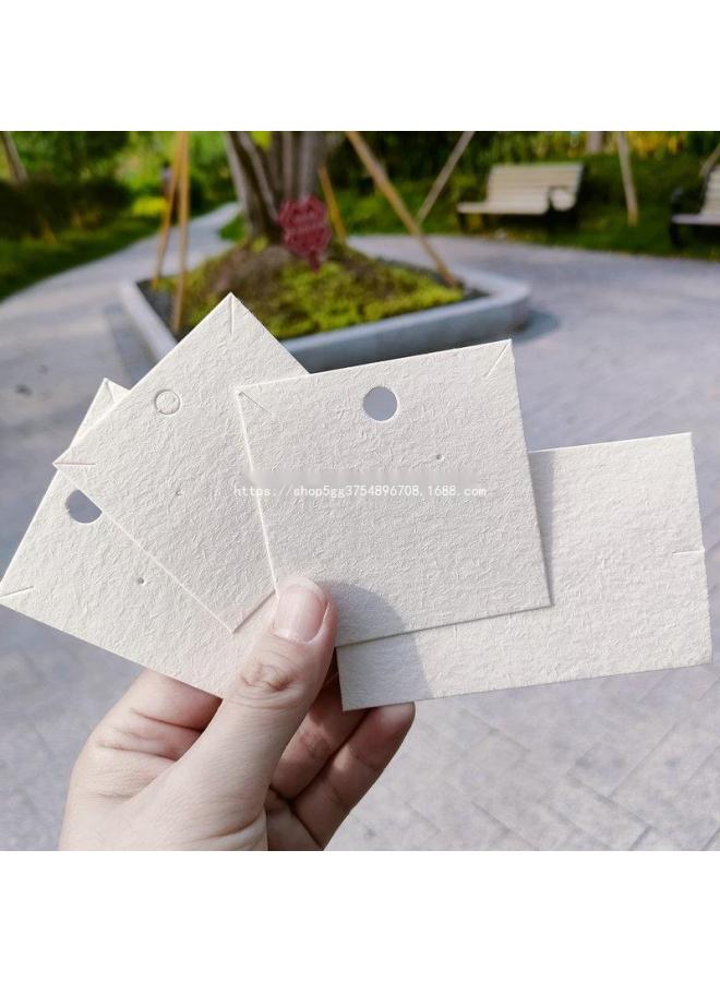 Vanilla Paper Blank Earring Card Earring Earring Ear Clip Ring Hairpin Necklace Jewelry Cardboard Jewelry Card-Color:No. 641 Earring Card [6x3.3] 100 Pieces