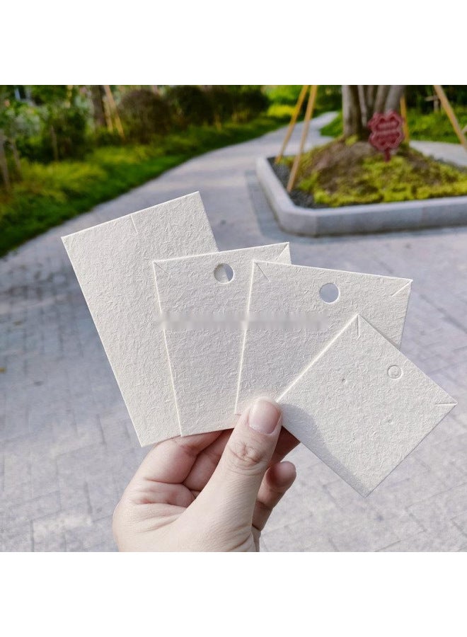Vanilla Paper Blank Earring Card Earring Earring Ear Clip Ring Hairpin Necklace Jewelry Cardboard Jewelry Card-Color:No. 641 Earring Card [6x3.3] 100 Pieces