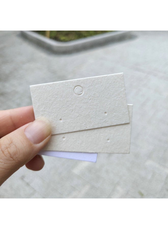Vanilla Paper Blank Earring Card Earring Earring Ear Clip Ring Hairpin Necklace Jewelry Cardboard Jewelry Card-Color:No. 641 Earring Card [6x3.3] 100 Pieces