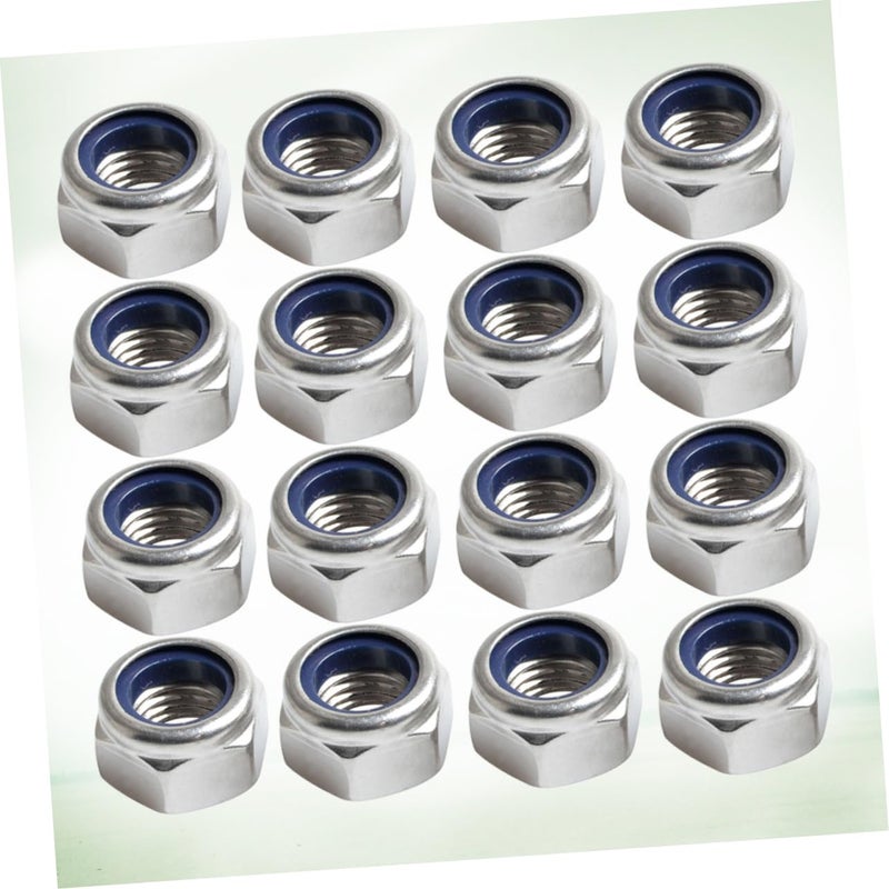Long lifespan Veemoon 200pcs Stainless Steel Nuts with Nylon Insert Fasteners for Indoor Outdoor Use for Wet Environments Repeated use trusted quality - Image 2