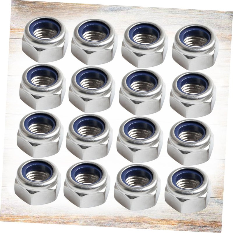 Long lifespan Veemoon 200pcs Stainless Steel Nuts with Nylon Insert Fasteners for Indoor Outdoor Use for Wet Environments Repeated use trusted quality - Image 4