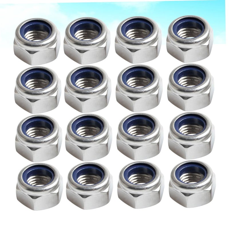 Long lifespan Veemoon 200pcs Stainless Steel Nuts with Nylon Insert Fasteners for Indoor Outdoor Use for Wet Environments Repeated use trusted quality - Image 5