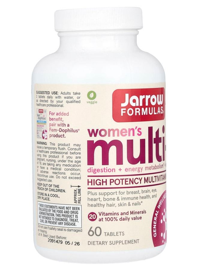 jarrow formulas Women's Multi+™ 60 Tablets  - Image 2