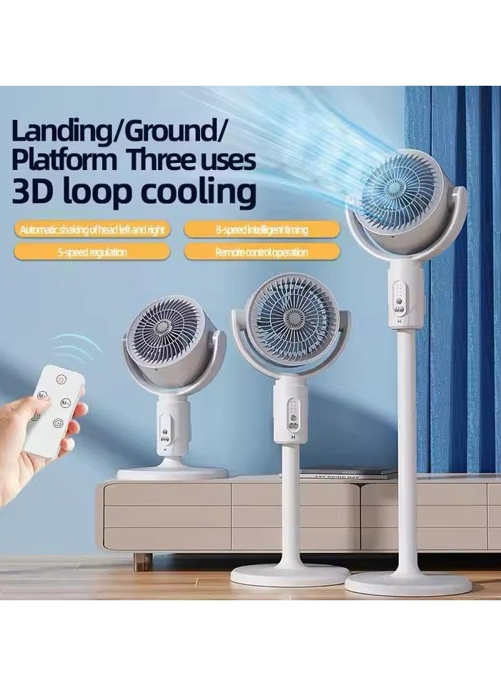 IMPERIUM - Standing Fan for Bedroom, 82ft CirculAir Oscillating Fan, 20dB Ultra-Quiet, 908 CFM High Airflow, DC Motor, 8 Speeds, 4 Modes, Remote Control, Sensor, 9H Timer, Type C Fast Charging, Automatic Shaking - Image 1