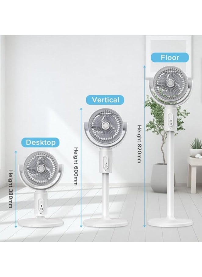 IMPERIUM - Standing Fan for Bedroom, 82ft CirculAir Oscillating Fan, 20dB Ultra-Quiet, 908 CFM High Airflow, DC Motor, 8 Speeds, 4 Modes, Remote Control, Sensor, 9H Timer, Type C Fast Charging, Automatic Shaking - Image 1