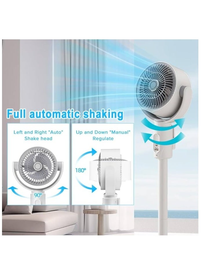 IMPERIUM - Standing Fan for Bedroom, 82ft CirculAir Oscillating Fan, 20dB Ultra-Quiet, 908 CFM High Airflow, DC Motor, 8 Speeds, 4 Modes, Remote Control, Sensor, 9H Timer, Type C Fast Charging, Automatic Shaking - Image 1