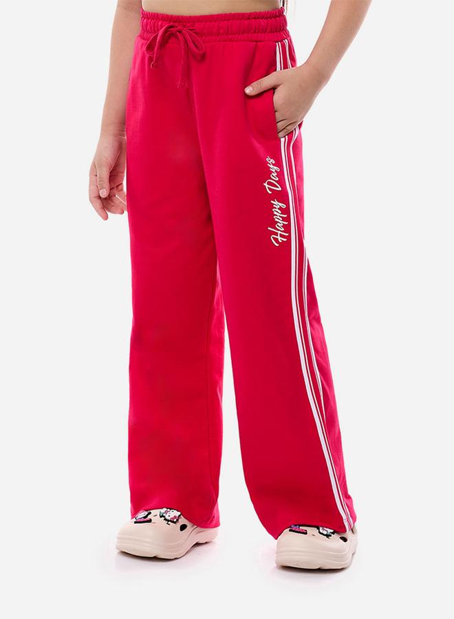 victor and jane Victor and Jane Slogan Print Knit Crop Top and Wide-Leg Pants Set - Image 4