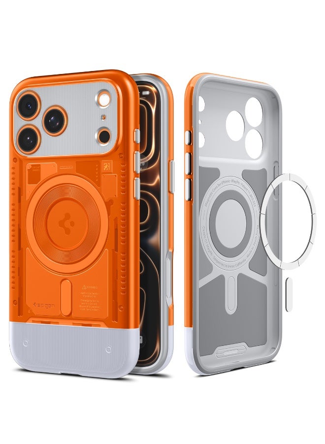 Spigen Classic C1 MagFit for iPhone 17 Pro MAX Case Cover with MagSafe & Extreme Protection Tech - Tangerine - Image 1