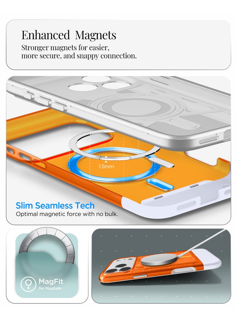 Spigen Classic C1 MagFit for iPhone 17 Pro MAX Case Cover with MagSafe & Extreme Protection Tech - Tangerine - Image 5