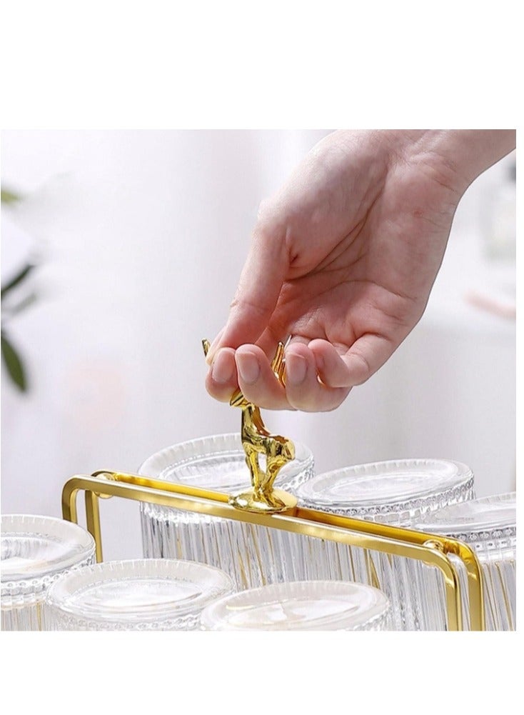 Y&D Decorative Anti-Slip Cup Rack Stylish Metal Coffee Mug Stand Holder for Tea Counter Coffee Cup Kitchen Living Room - Image 4