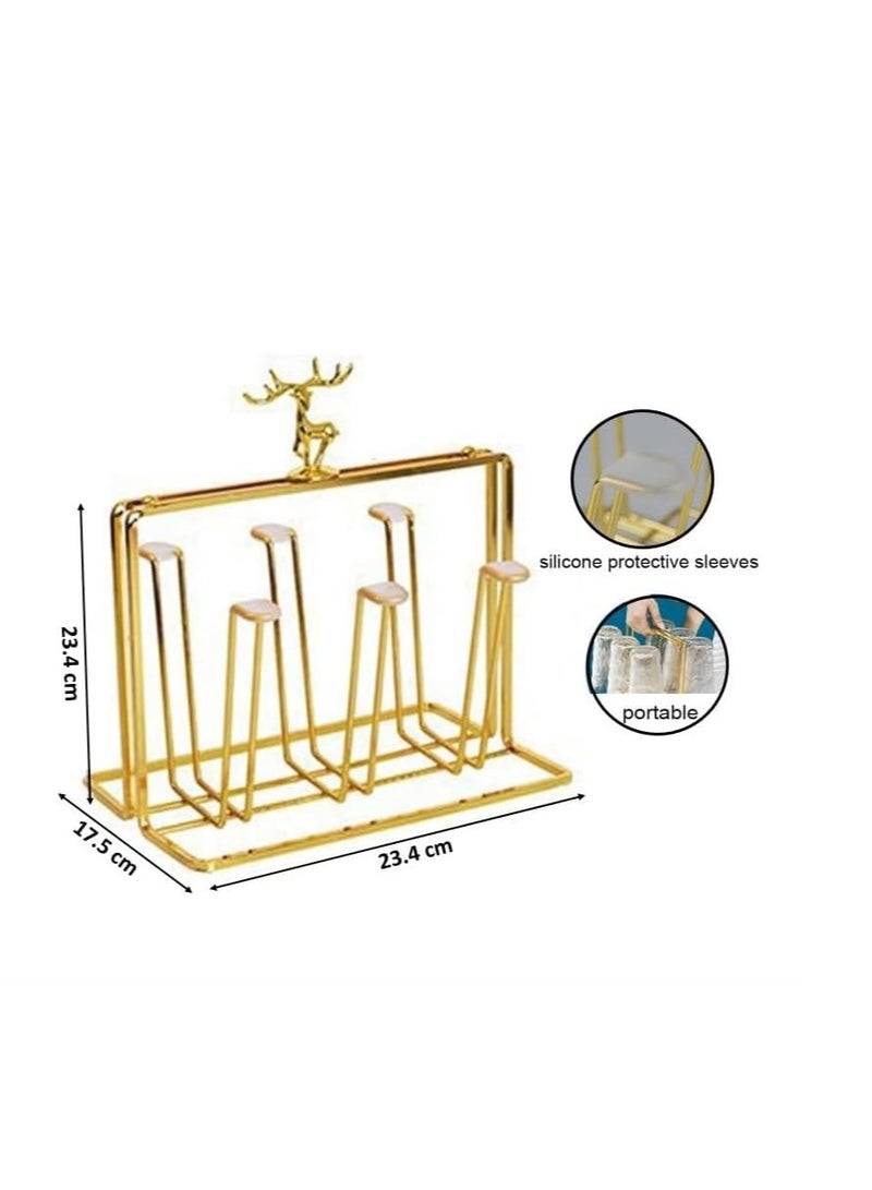 Y&D Decorative Anti-Slip Cup Rack Stylish Metal Coffee Mug Stand Holder for Tea Counter Coffee Cup Kitchen Living Room - Image 2