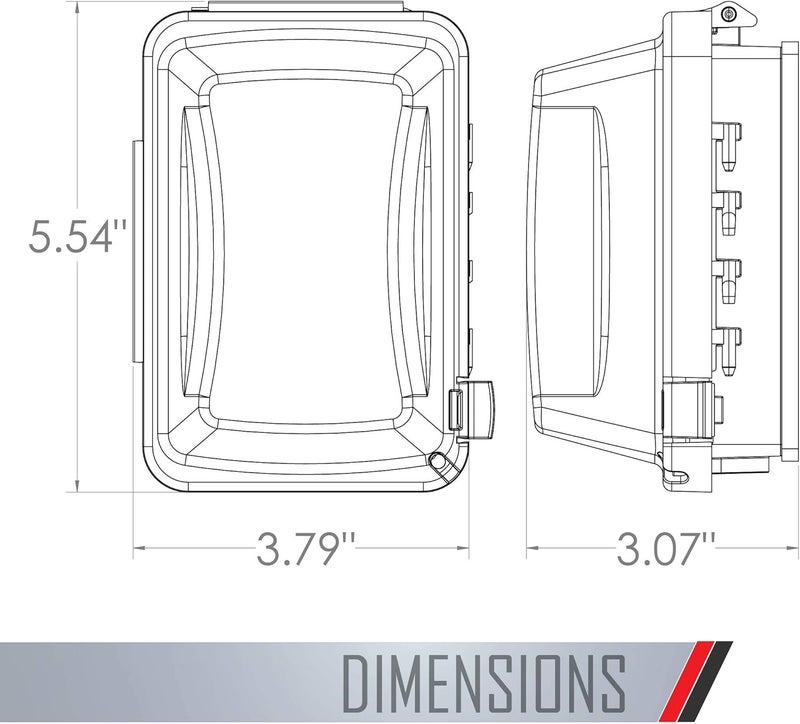 TayMac غطاء مخرج كهربائي مقاوم للعوامل الجوية TayMac MM410W - تركيب مفرد، أفقي/عمودي، تكوين 16 في 1، أبيض - Image 2