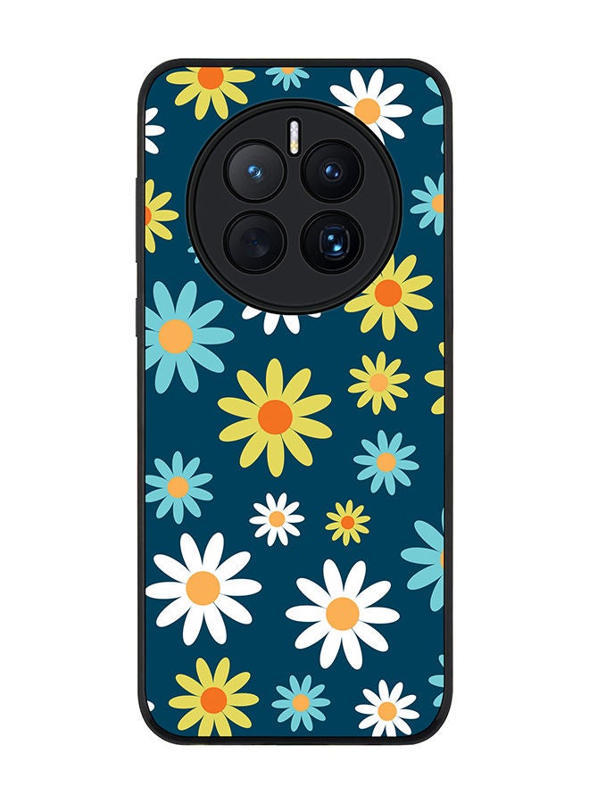 Stylizedd Rugged Black edge case for Huawei Mate 50 Slim fit Soft Case Flexible Rubber Edges Anti Drop TPU Gel Thin Cover - Pick A Daisy - Image 1