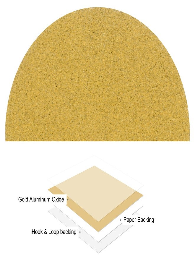 Kozelo 100pcs No Hole Sanding Discs- [ 3 Inch 120 Grit ] Round Hook and Loop Grip Sanding Pads Sheet Sandpaper for Automotive Woodworking Metal Polishing Use| Gold, Aluminum Oxide - Image 2
