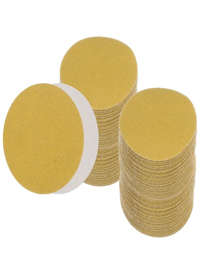 Kozelo 100pcs No Hole Sanding Discs- [ 3 Inch 120 Grit ] Round Hook and Loop Grip Sanding Pads Sheet Sandpaper for Automotive Woodworking Metal Polishing Use| Gold, Aluminum Oxide - Image 1