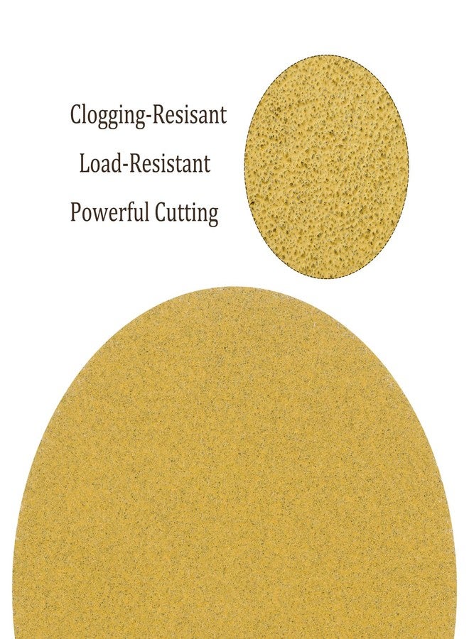 Kozelo 100pcs No Hole Sanding Discs- [ 3 Inch 120 Grit ] Round Hook and Loop Grip Sanding Pads Sheet Sandpaper for Automotive Woodworking Metal Polishing Use| Gold, Aluminum Oxide - Image 5