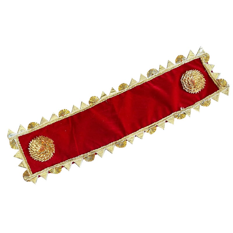 Pooja Ghar Velvet Shringar Dupatta for MaataGanpatiRadha Krishna Idol - Image 4