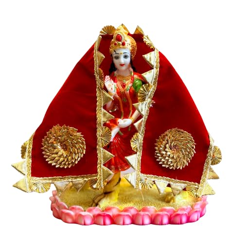 Pooja Ghar Velvet Shringar Dupatta for MaataGanpatiRadha Krishna Idol - Image 1