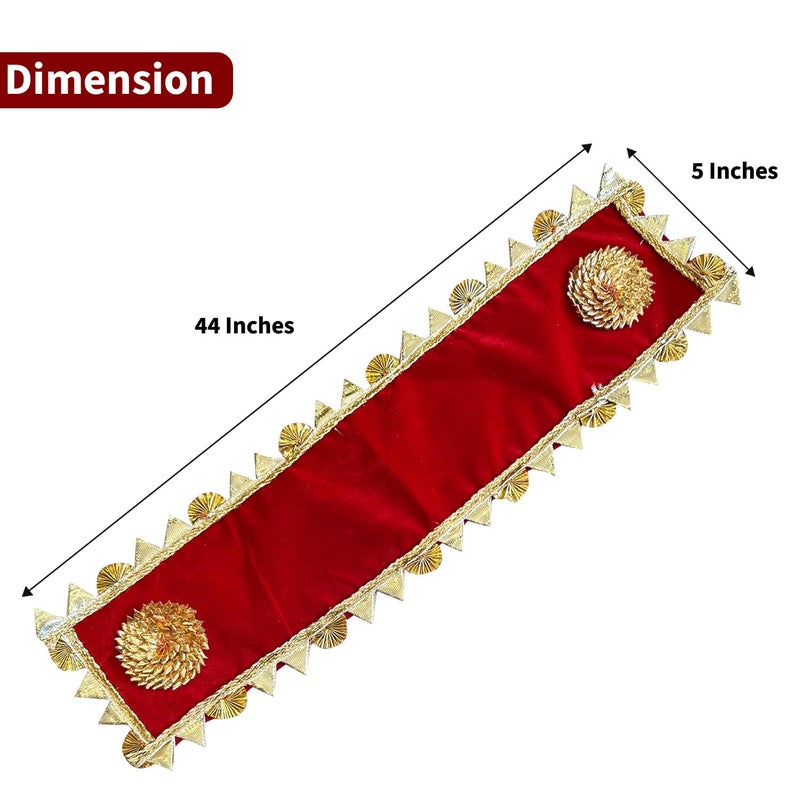Pooja Ghar Velvet Shringar Dupatta for MaataGanpatiRadha Krishna Idol - Image 5