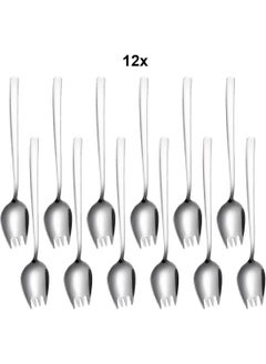 304 Steel 12 Pieces Silver Fork Spoon Tableware Salad Dessert Fruit Fork CIN751BY - pzsku/Z49FEA9E35061FC66661BZ/45/_/1725790912/4ee03bac-837e-462d-a2fc-889d22e0eac2