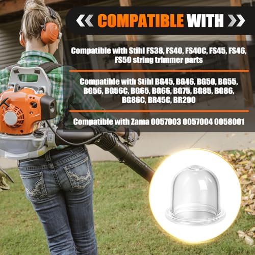 Podoy 4226 121 2700 Prime Bulb Compatible with Stihl Homelite Echo Robi Zama 0057003 0057004 0058001 FS45 FS46 FS55 FS55R FS72 FS80 FS85 FS87 BG55 BG56 BG65 BG75 BG85 BG86 String Trimmer (10 Pack) - Image 5