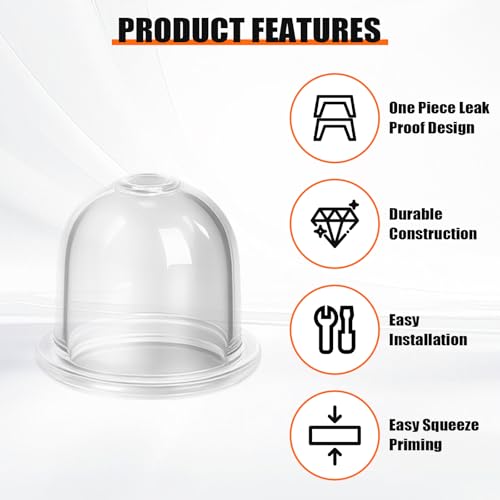 Podoy 4226 121 2700 Prime Bulb Compatible with Stihl Homelite Echo Robi Zama 0057003 0057004 0058001 FS45 FS46 FS55 FS55R FS72 FS80 FS85 FS87 BG55 BG56 BG65 BG75 BG85 BG86 String Trimmer (10 Pack) - Image 3