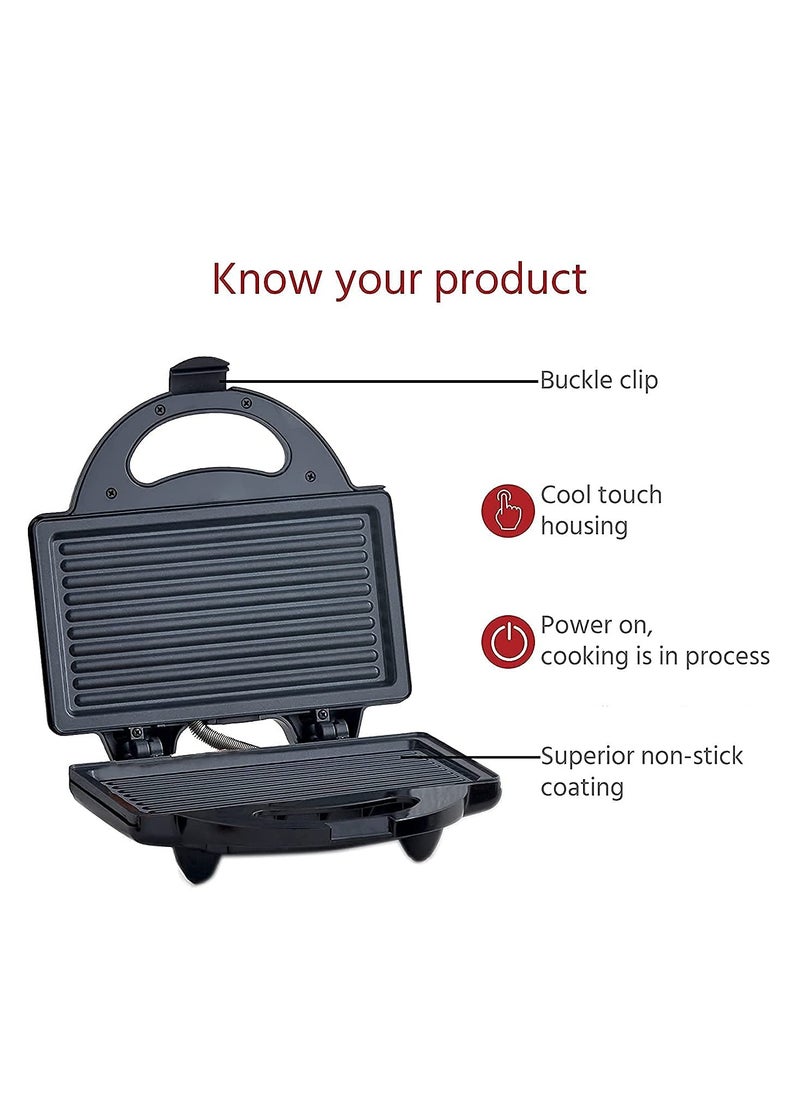 Generic - Grill, Sandwich Maker Double-Sided Non-Stick Toaster with Automatic Temperature Control - Image 1