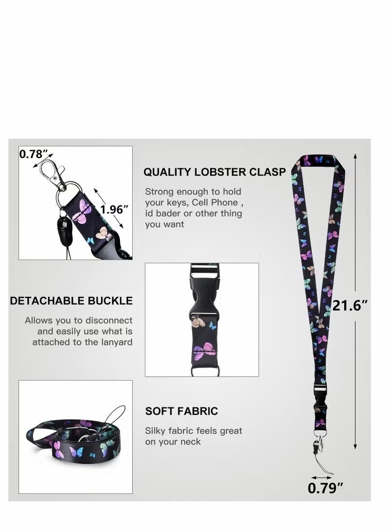 ID Badge Holder with Lanyard (Colour Butterfly) - Image 3