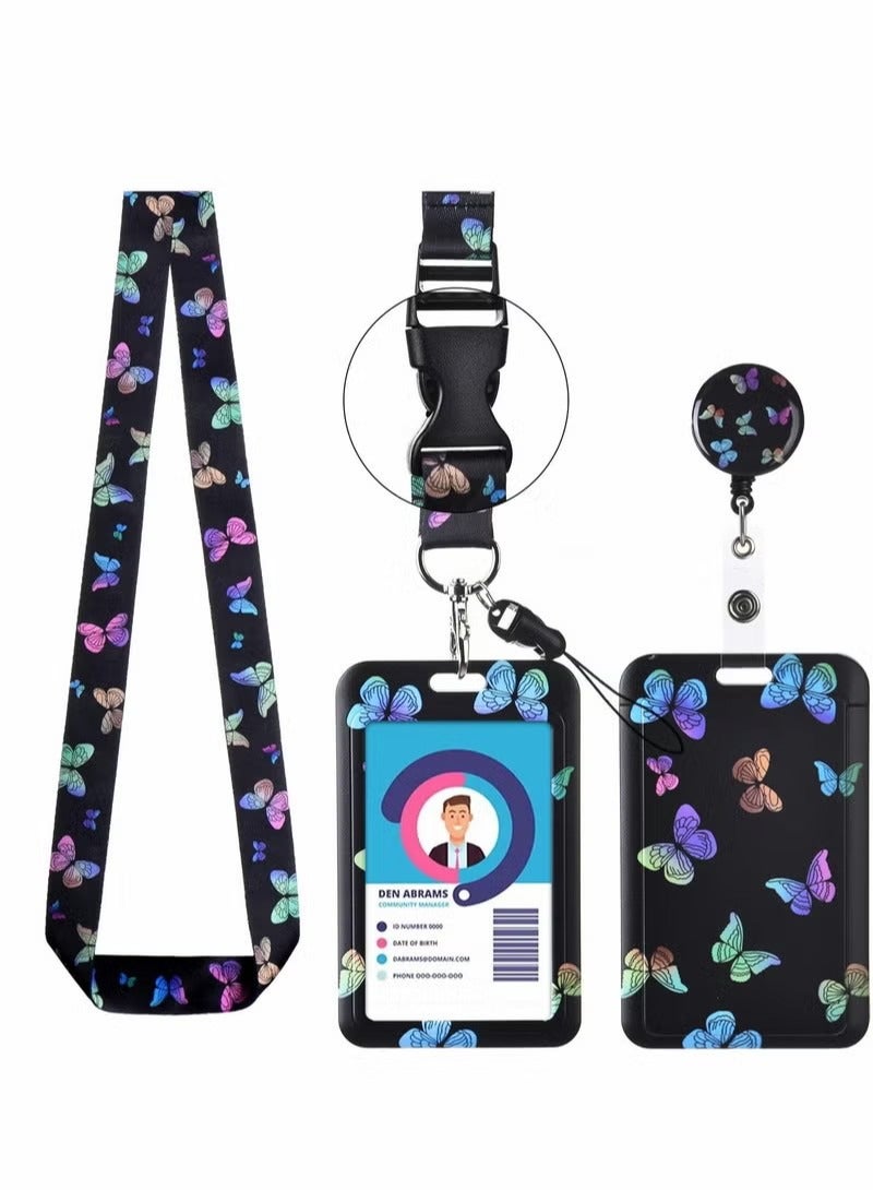 ID Badge Holder with Lanyard (Colour Butterfly) - Image 1