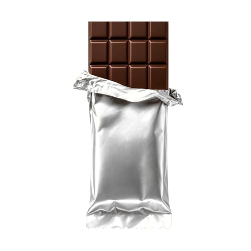 Foilman - Heat Seal Bags (Metallized) For Chocolate Bar Wrapping - Actual bags size 3 x 6 3/8 - Fits Bar Size 2.25 x 5.5 Inches (100 Pack) (Silver) - Image 1