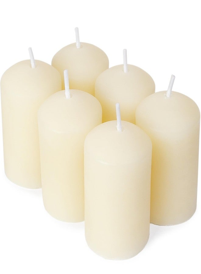 ENCANLIGHT 6 Packs White Natural Non-Toxic Bees waxs Pillar Candle,1.27"x1.75" Large and Smkeless,2 Hour Burn Time for Votives Weddings,Christmas,Advent, Ralex, Prayers - Image 1