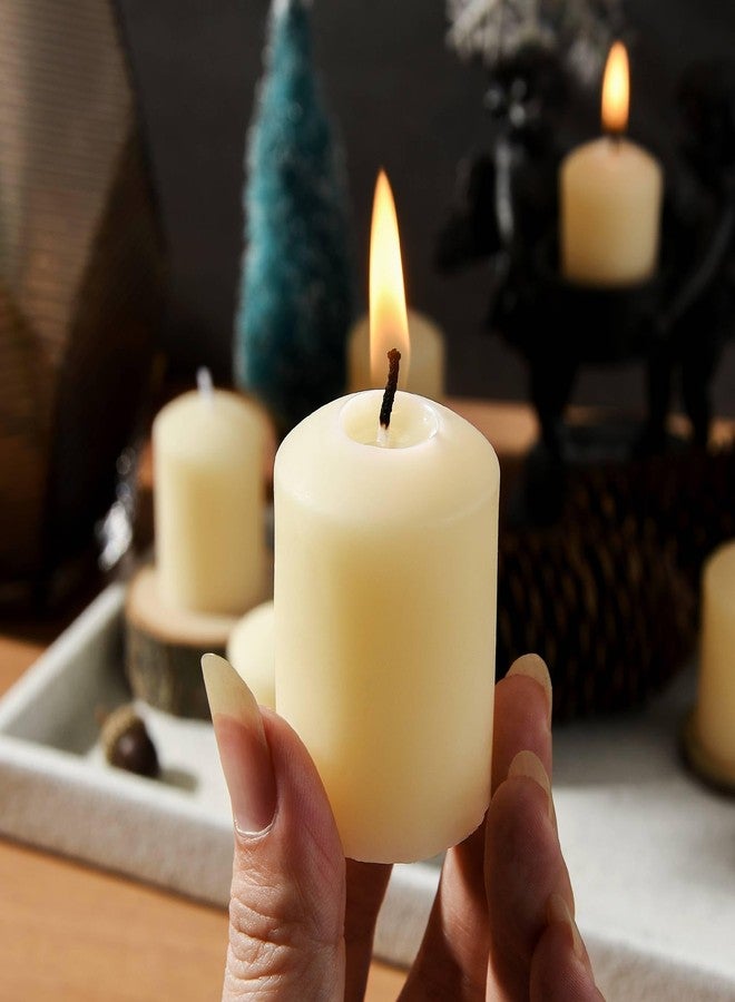 ENCANLIGHT 6 Packs White Natural Non-Toxic Bees waxs Pillar Candle,1.27"x1.75" Large and Smkeless,2 Hour Burn Time for Votives Weddings,Christmas,Advent, Ralex, Prayers - Image 5
