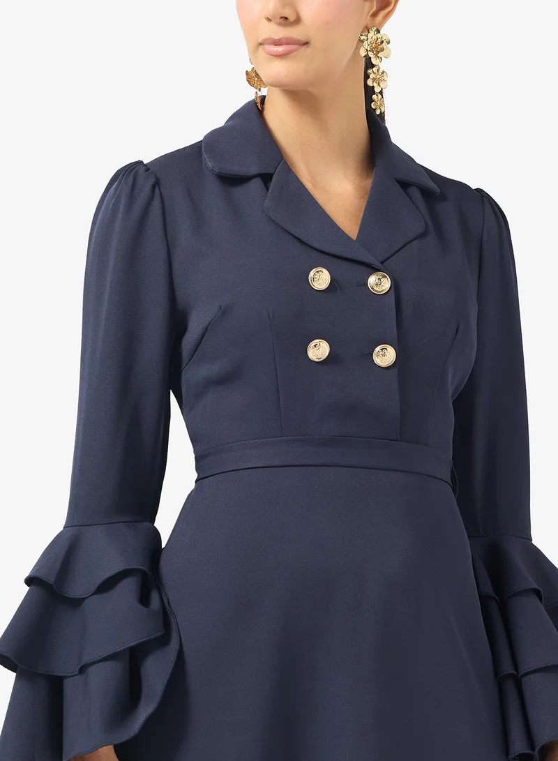 Khizana  Dress With Flared Sleeves for Women | Best Price UAE