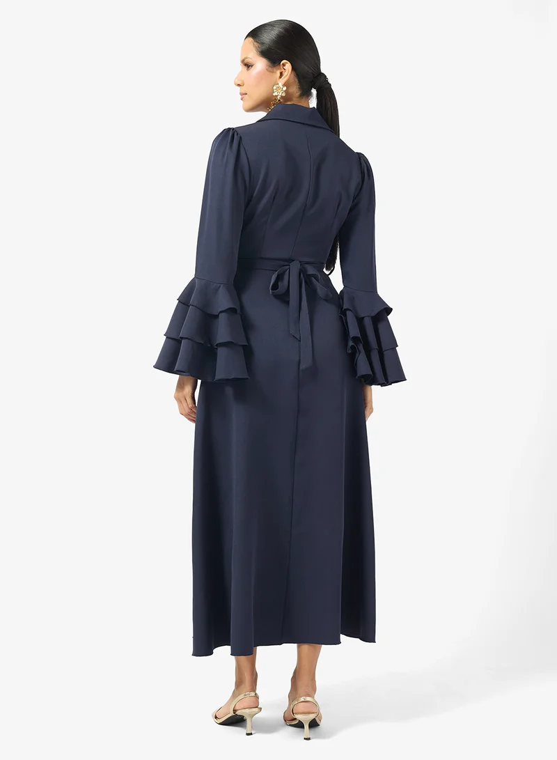 خزانة Dress With Flared Sleeves