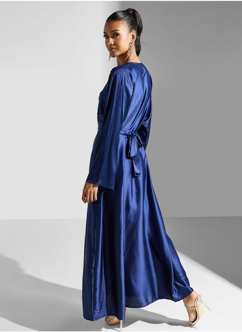hayas closet - Embellished Belted Jalabiya - Image 1