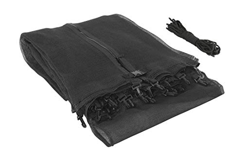 Upper Bounce شبكة استبدال ترامبولين ماكروس أبر باونس 7.5 قدم 8 قدم 9 قدم 10 قدم 12 قدم 13 قدم 14 قدم 15 قدم 16 قدم - شبكة أمان للأقواس مع أكمام علوية ترامبولين دائري - حواجز داخلية مع أحزمة - مقاومة للأشعة فوق البنفسجية والتمزق - Image 1